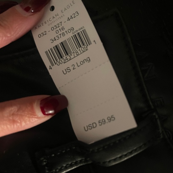 Faux Leather Jeans
From American eagle
Size 2 long
Inseam is approx 30-31” - Picture 4 of 4